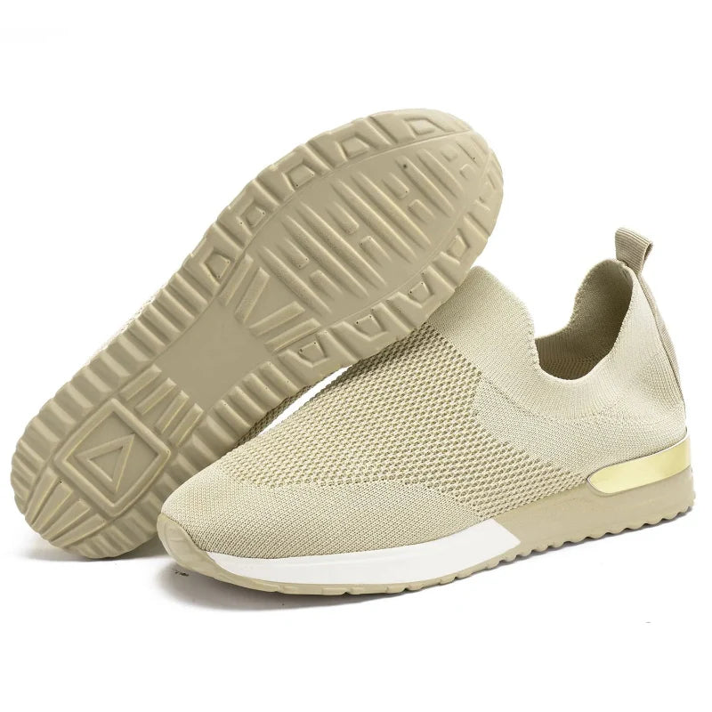 Baskets Legeres & Respirantes a Enfiler kaki3