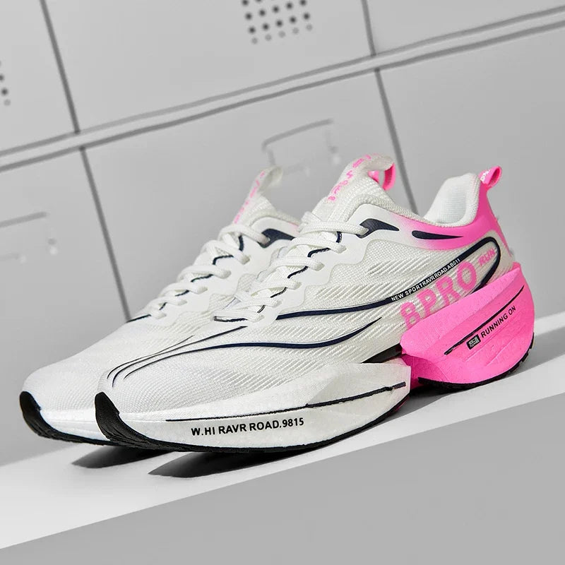 Baskets de Course Legeres & Confortables blanc rose