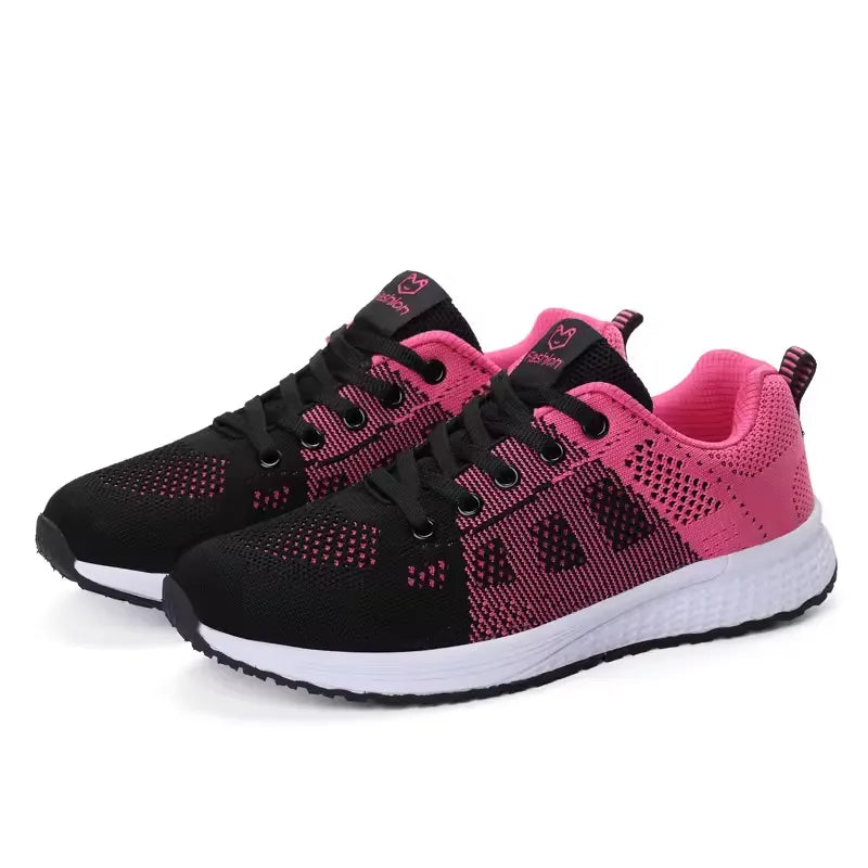 Baskets de Sport Respirantes et Antiderapantes - Pour Femmes rose et noir4