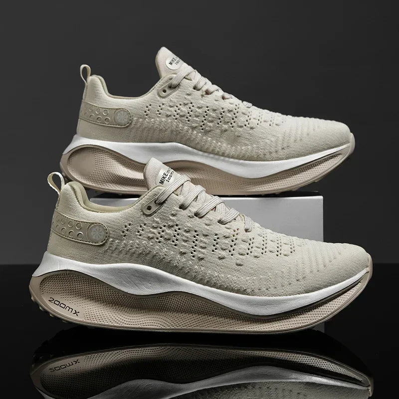 Baskets de Sport a Amorti et Respirantes beige1