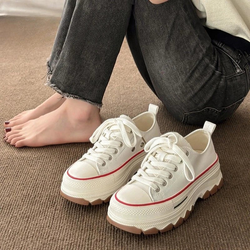 Baskets Rondes à Semelle Optique pour Femme