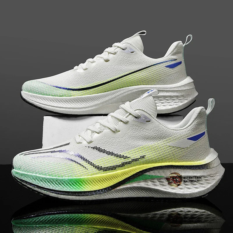 baskets-athletiques-ultra-legeres blanc vert1